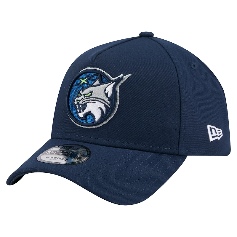 Casquette ajustable unisexe New Era bleu marine Minnesota Lynx Core Logo A-Frame 9FORTY