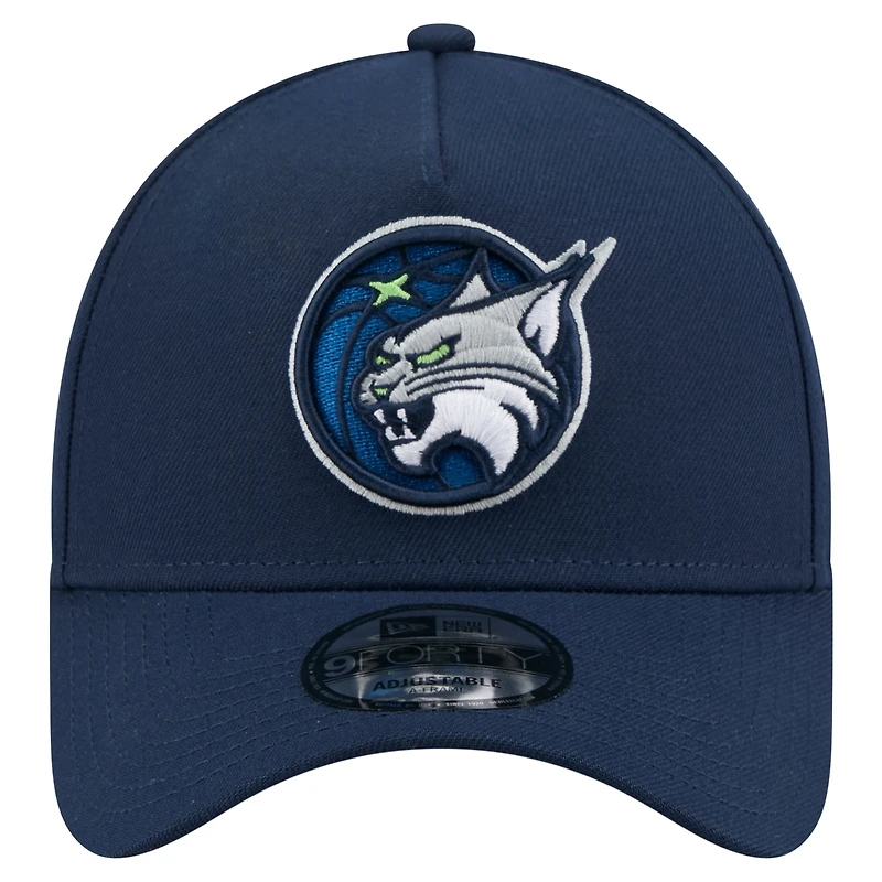 Unisex New Era Navy Minnesota Lynx Core Logo A-Frame 9FORTY Adjustable Hat
