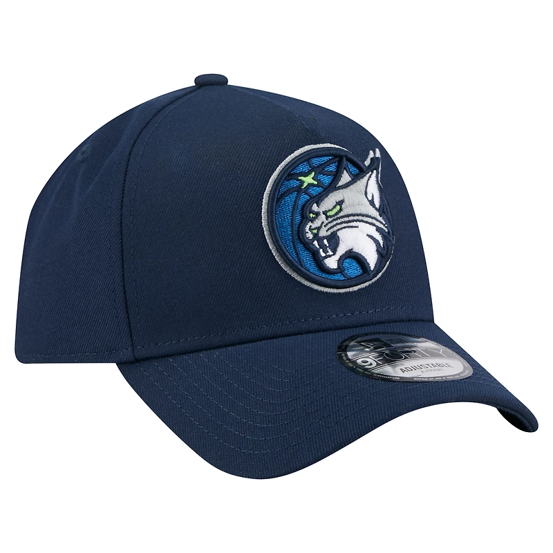 Casquette ajustable unisexe New Era bleu marine Minnesota Lynx Core Logo A-Frame 9FORTY