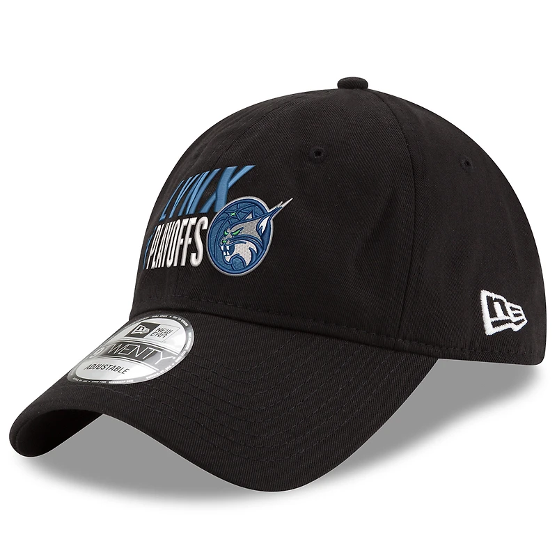 Casquette ajustable unisexe New Era noire Minnesota Lynx 2025 WNBA Playoffs 9TWENTY