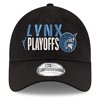 Casquette ajustable unisexe New Era noire Minnesota Lynx 2025 WNBA Playoffs 9TWENTY