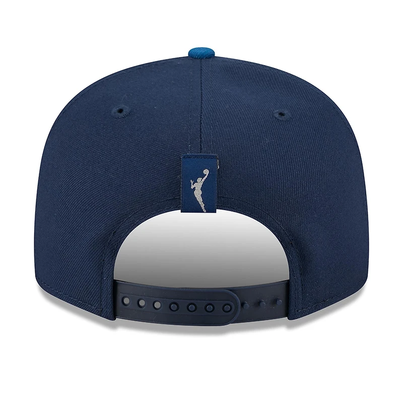 Casquette unisexe New Era bleu marine/bleu Minnesota Lynx WNBA Tip-Off 2026 avec badge métallique et monture en A (modèle 9FIFTY Snapback)