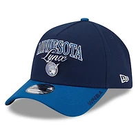 Unisex New Era Navy/Blue Minnesota Lynx WNBA Tip-Off 2026 Metal Badge A-Frame 9FORTY Adjustable Hat