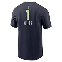 T-shirt unisexe avec nom et numéro Nike Diamond Miller Navy Minnesota Lynx Explorer Edition