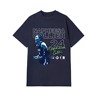 T-shirt unisexe rond21 Napheesa Collier bleu marine, joueur des Minnesota Lynx