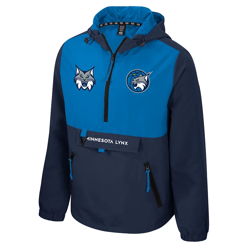 Veste unisexe Stadium Essentials bleu marine/bleu Minnesota Lynx Legends Challenger à quart de zip