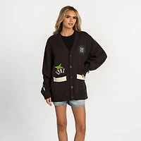 Unisex The Wild Collective Anthracite Minnesota Lynx Oversized Button-Up Jacquard Cardigan
