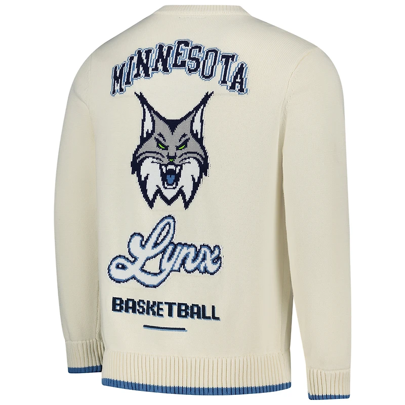 Unisex The Wild Collective  Cream Minnesota Lynx Jacquard Pullover Sweater