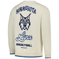 Unisex The Wild Collective  Cream Minnesota Lynx Jacquard Pullover Sweater