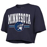 Haut court à rayures bleu marine Minnesota Lynx pour femme Majestic Threads
