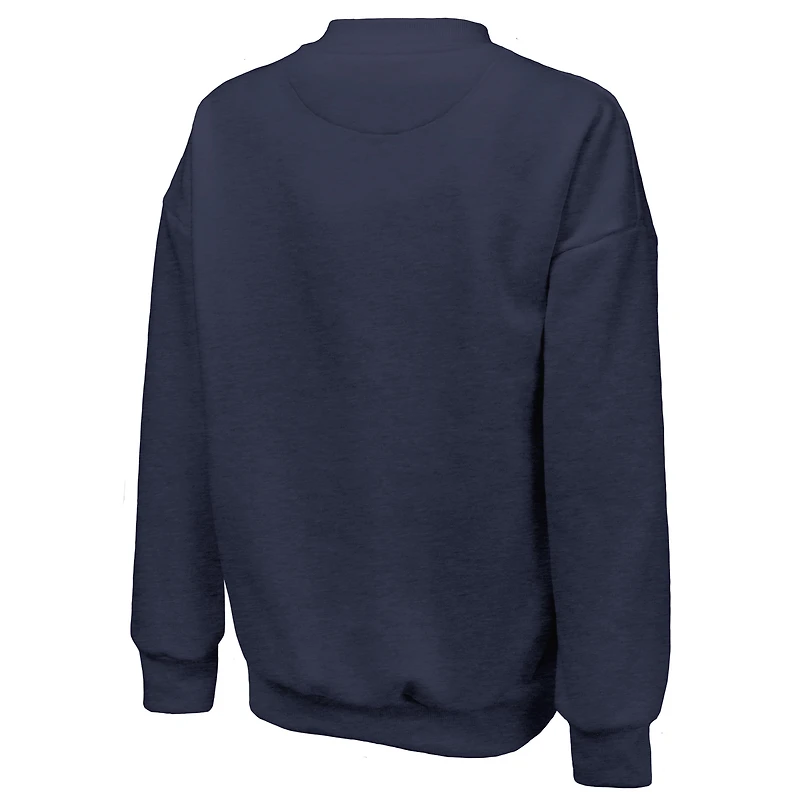 Sweat-shirt à manches longues et col rond bleu marine Majestic Threads Minnesota Lynx pour femme