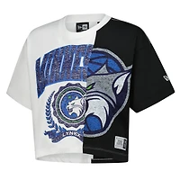 Women's New Era White Minnesota Lynx Team Split Cropped Boxy T-Shirt