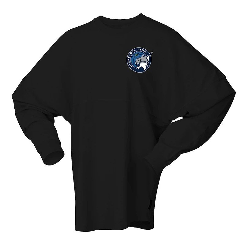 Women's Spirit Jersey Black Minnesota Lynx Oversized Preppy City Long Sleeve T-Shirt
