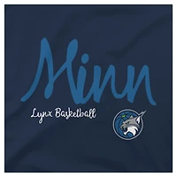 T-shirt bleu marine Stadium Essentials pour femme, troisième quart-temps, Minnesota Lynx