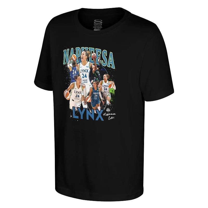 T-shirt noir Minnesota Lynx Crossroads, essentiel pour le stade des jeunes, Napheesa Collier