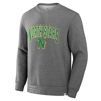 Sweat-shirt en polaire légendaire Fanatics Heather Grey Minnesota North Stars Decades Collection pour hommes