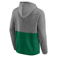 Sweat à capuche Fanatics pour hommes gris chiné/vert Kelly Minnesota North Stars Block Party Classic Arch Signature