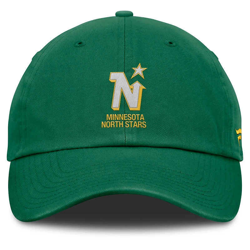 Casquette ajustable pour hommes Fanatics Kelly Green Minnesota North Stars Decades Collection