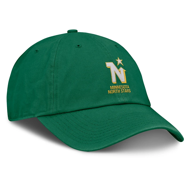 Casquette ajustable pour hommes Fanatics Kelly Green Minnesota North Stars Decades Collection