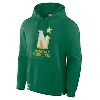 Sweat à capuche en polaire pour homme Fanatics Kelly Green Minnesota North Stars Decades Collection Tradition