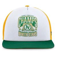 Casquette snapback en mousse blanche/verte pour homme de la collection Decades des Minnesota North Stars Fanatics