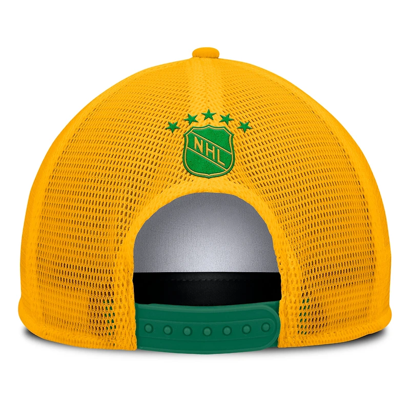 Casquette snapback en mousse blanche/verte pour homme de la collection Decades des Minnesota North Stars Fanatics