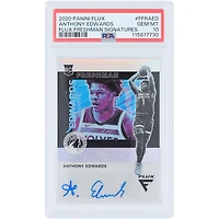 Anthony Edwards Minnesota Timberwolves Autographed 2020-21 Panini Flux Freshman Signatures #FFR-AED PSA Authenticated 10 Rookie Card