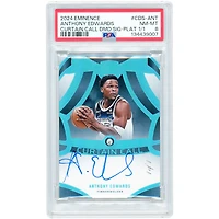 Anthony Edwards Minnesota Timberwolves Autographed 2024-25 Panini Eminence Curtain Call Diamond Gem Platinum #CDS-ANT #1/1 PSA Authenticated 8 Card