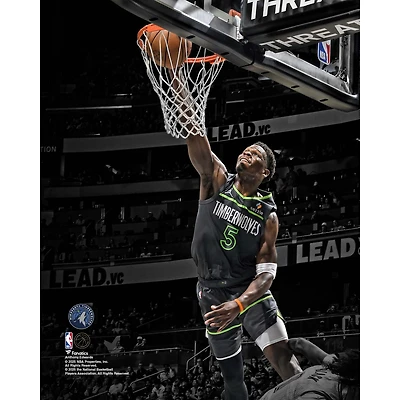 Photographie du dunk non signé d'Anthony Edwards des Minnesota Timberwolves contre le Orlando Magic