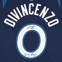 Maillot Swingman Nike Icon Edition bleu marine dédicacé par Donte DiVincenzo des Minnesota Timberwolves avec inscription « Big Ragu »