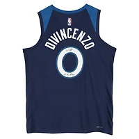 Maillot Swingman Nike Icon Edition bleu marine dédicacé par Donte DiVincenzo des Minnesota Timberwolves avec inscription « Big Ragu »