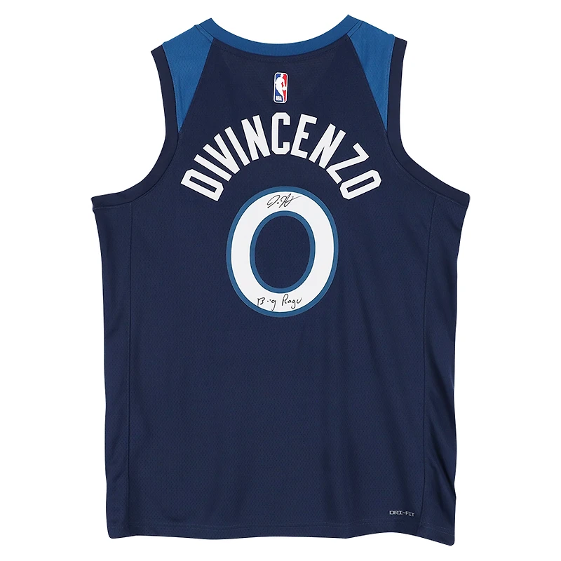 Donte DiVincenzo Minnesota Timberwolves Autographed Navy Nike Icon Edition Swingman Jersey with "Big Ragu" Inscription