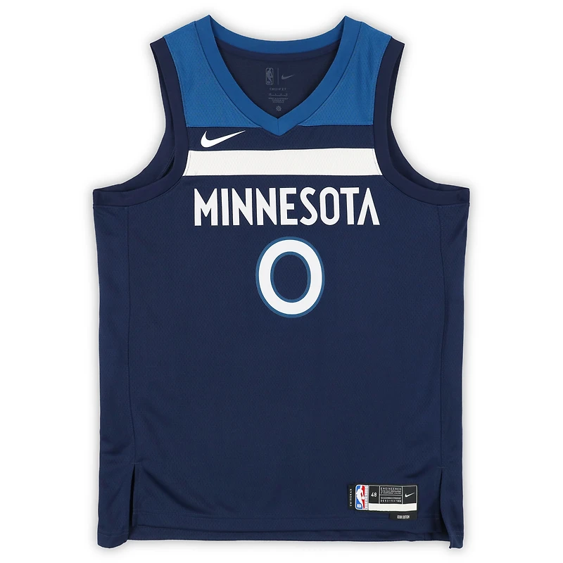 Maillot Swingman Nike Icon Edition bleu marine dédicacé par Donte DiVincenzo des Minnesota Timberwolves