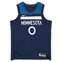 Maillot Swingman Nike Icon Edition bleu marine dédicacé par Donte DiVincenzo des Minnesota Timberwolves