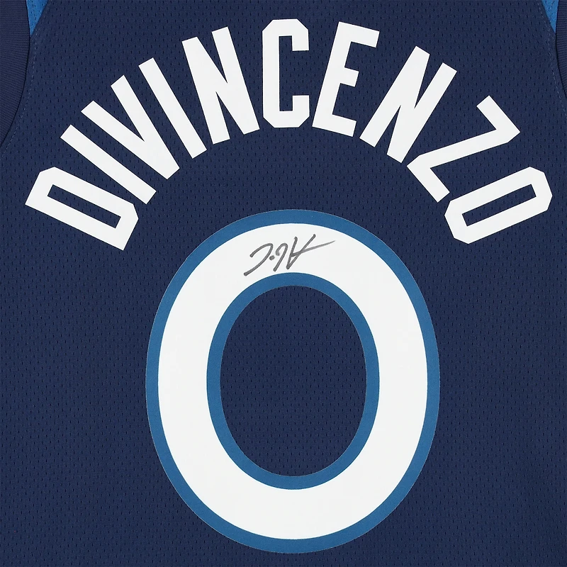 Maillot Swingman Nike Icon Edition bleu marine dédicacé par Donte DiVincenzo des Minnesota Timberwolves