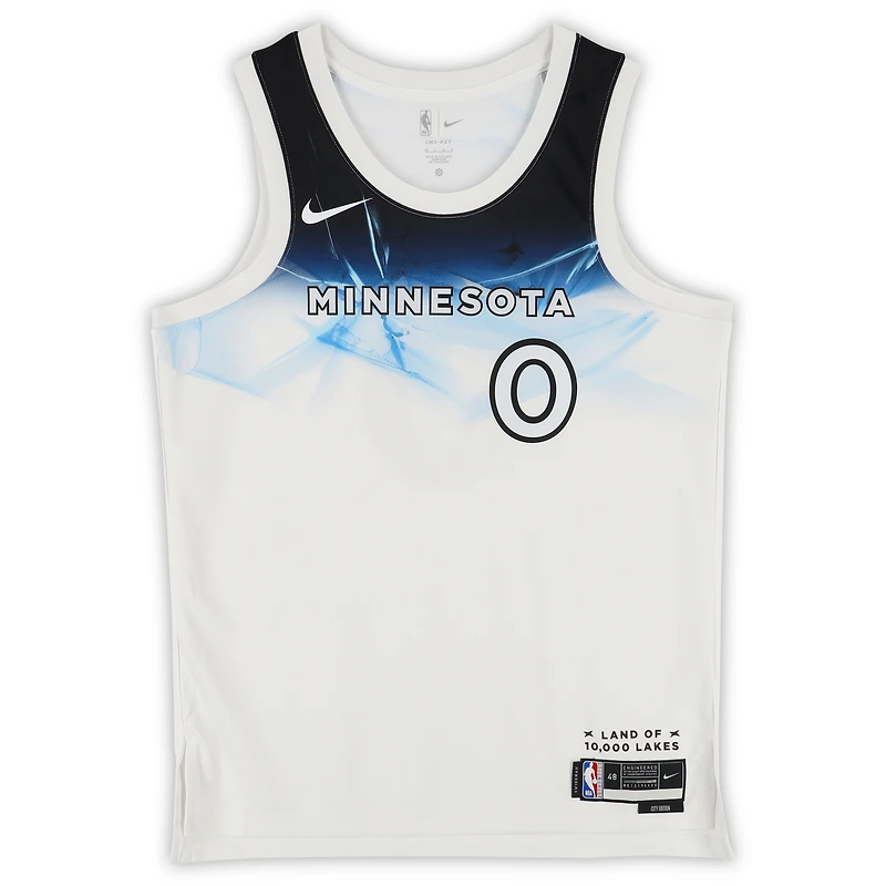 Donte DiVincenzo Minnesota Timberwolves Autographed White Nike 2024-25 City Edition Swingman Jersey with "Big Ragu" & "Can't Knock the Hustle" Inscriptions - Limited Edition of 10