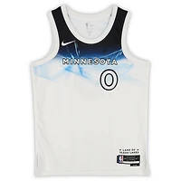 Donte DiVincenzo Minnesota Timberwolves Autographed White Nike 2024-25 City Edition Swingman Jersey with "Big Ragu" & "Can't Knock the Hustle" Inscriptions - Limited Edition of 10