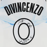 Donte DiVincenzo Minnesota Timberwolves Autographed White Nike 2024-25 City Edition Swingman Jersey with "Big Ragu" & "Can't Knock the Hustle" Inscriptions - Limited Edition of 10
