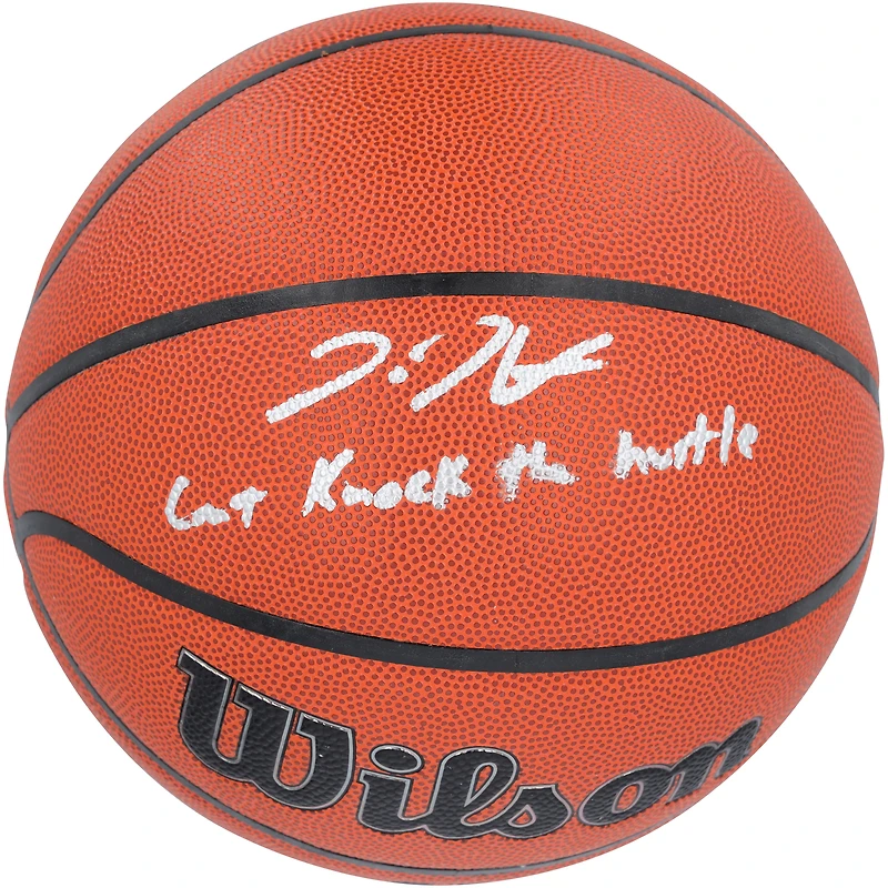 Donte DiVincenzo Minnesota Timberwolves Autographed Wilson Authentic Series Indoor/Outdoor Basketball with "Can't Knock the Hustle" Inscription