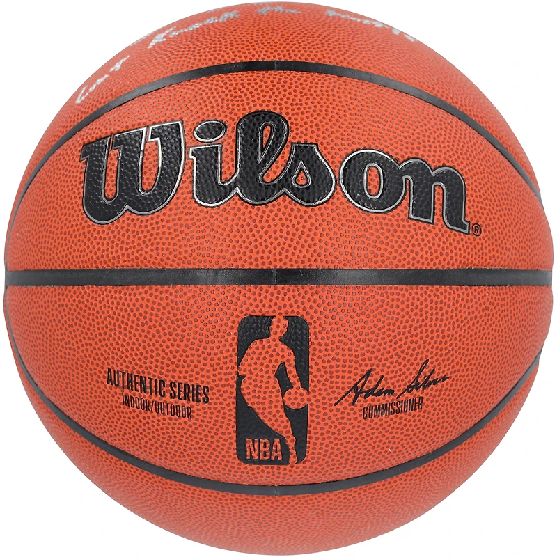 Donte DiVincenzo Minnesota Timberwolves Autographed Wilson Authentic Series Indoor/Outdoor Basketball with "Can't Knock the Hustle" Inscription