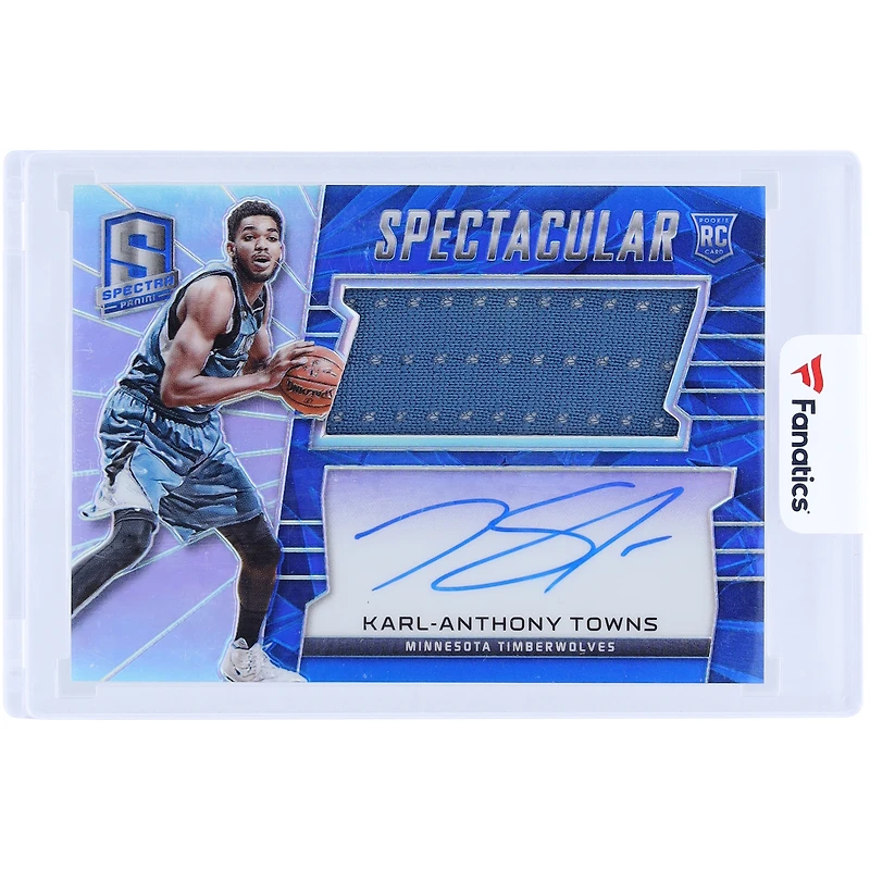 Karl-Anthony Towns Minnesota Timberwolves Autographed 2015-16 Panini Spectra Spectacular Swatch Signature Relic #SS-KAT #1/35 Rookie Card