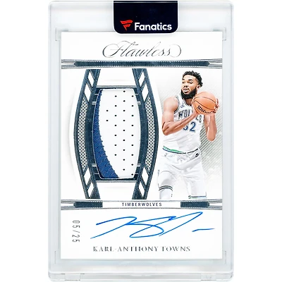 Karl-Anthony Towns Minnesota Timberwolves Autographed 2023-24 Panini Flawless Vertical Patch #VPA-KAT #5/25 Card