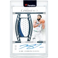 Karl-Anthony Towns Minnesota Timberwolves Autographed 2023-24 Panini Flawless Vertical Patch #VPA-KAT #5/25 Card