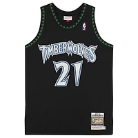 Kevin Garnett Black Minnesota Timberwolves Autographed Mitchell & Ness 1997-98 Authentic Jersey with "NBA Top 75" Inscription