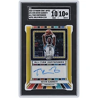 Carte authentifiée 10/10 SGC 2022-23 Panini Contenders Optic All Time Gold Prizm #ATC-KVG #2/10 signée Kevin Garnett Minnesota Timberwolves