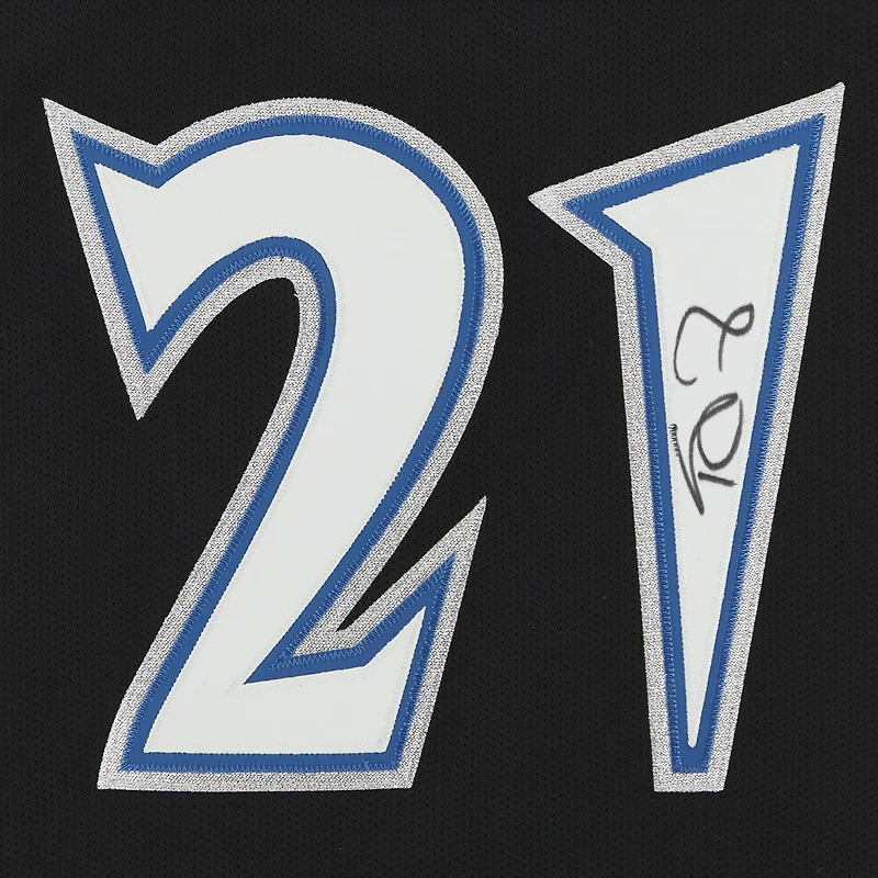 Maillot authentique noir autographié par Kevin Garnett des Minnesota Timberwolves, Mitchell et Ness