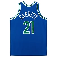 Kevin Garnett Minnesota Timberwolves Autographed Blue 1995-96 Mitchell and Ness Authentic Jersey