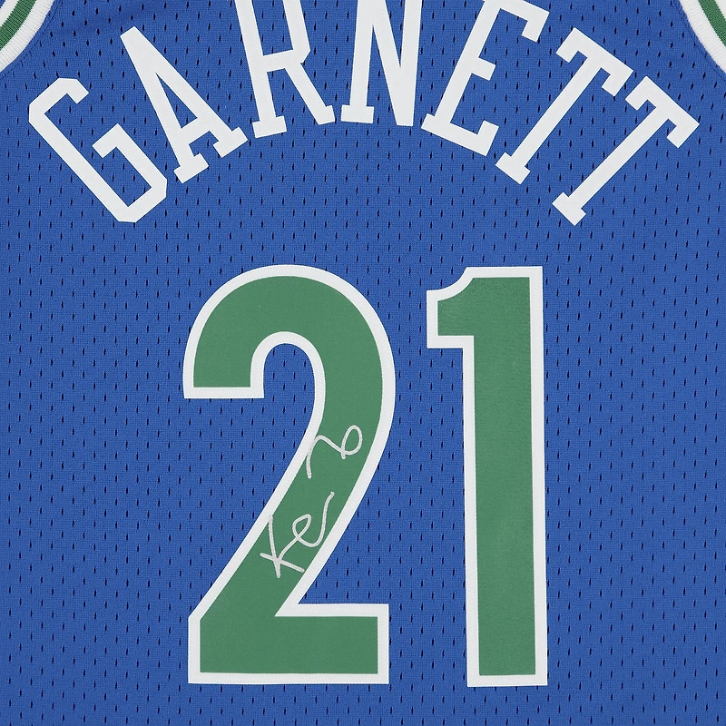 Kevin Garnett Minnesota Timberwolves Autographed Mitchell & Ness Blue 1995-96 Swingman Jersey