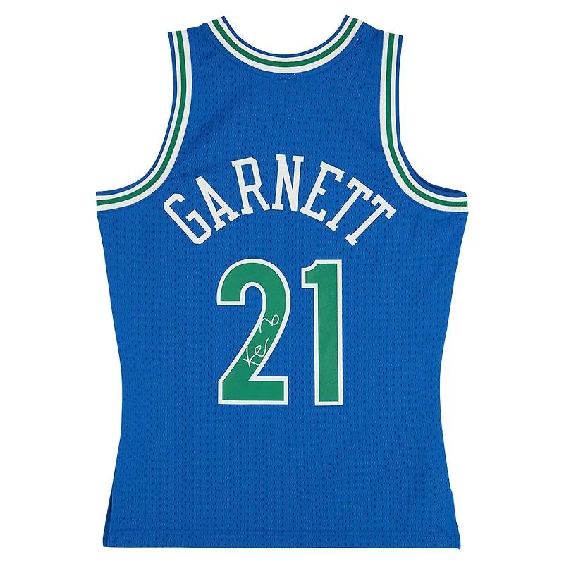 Kevin Garnett Minnesota Timberwolves Autographed Mitchell & Ness Blue 1995-96 Swingman Jersey