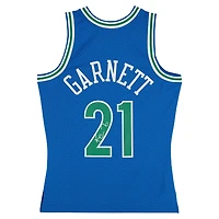 Kevin Garnett Minnesota Timberwolves Autographed Mitchell & Ness Blue 1995-96 Swingman Jersey